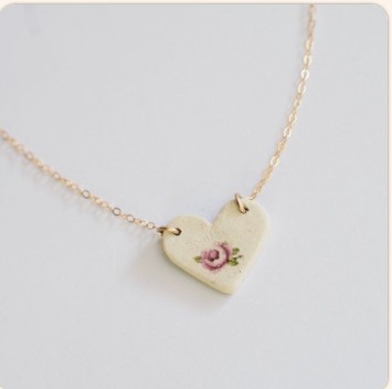 Ceramic Heart Necklace